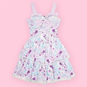 Kawaii Lolita Japanese style purple dress - Size Small